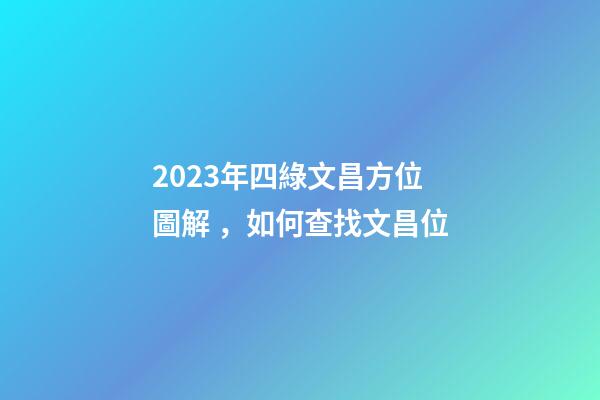 2023年四綠文昌方位圖解，如何查找文昌位